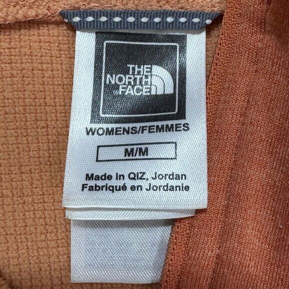 The North Face Women's Medium Pullover Orange Microfiber Quarter Zip‎ Vapor Wick - Picture 10 of 11